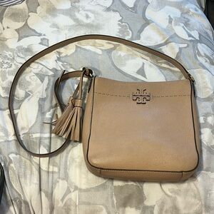 Tory Burch Tan Leather Crossbody Bag
